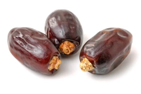 Fresh dates fruits isolated on — Stock Photo, Image