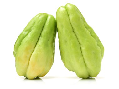 Chayote beyaz zemin üzerine
