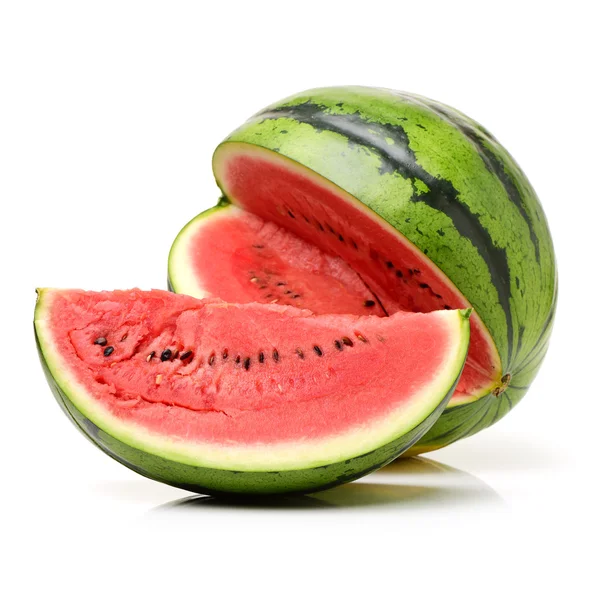 Karpuz üzerinde beyaz backgroundwatermelon izole — Stok fotoğraf