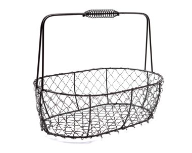 tel sepet beyaz arka plan üzerinde