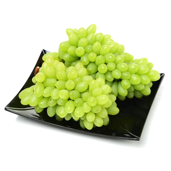 Beyaz backgroundgreen üzerinde Yeşil üzüm — Stok fotoğraf