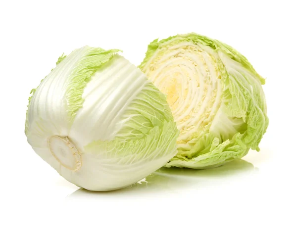 Cabbage cut in half on — Stock Photo, Image