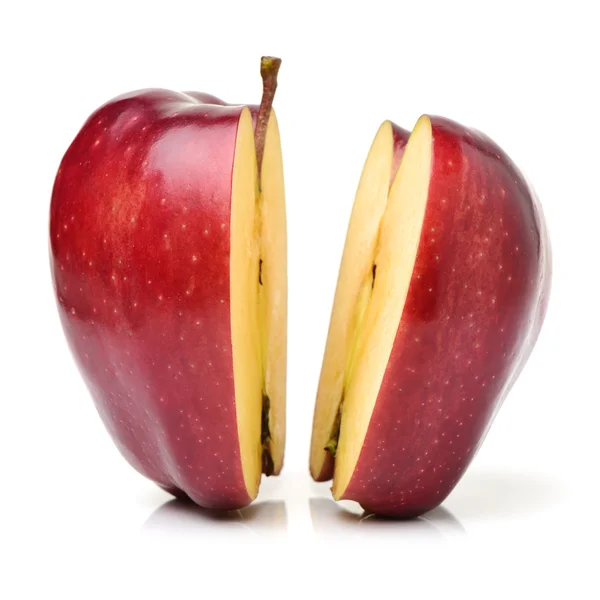 Røde æbler isoleret på hvid - Stock-foto