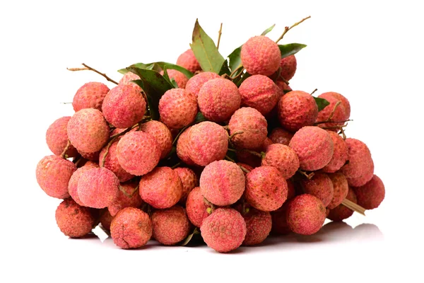 Fresh lychee (Litchi chinensis) isolated — Stock Photo, Image