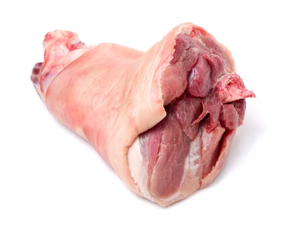 Rohes Schweinefleisch (Bein) isoliert auf — Stockfoto