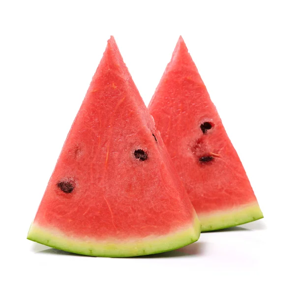 Fatia de melancia em branco — Fotografia de Stock