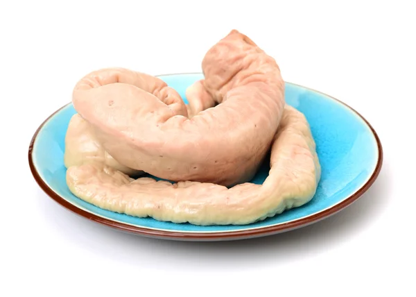 Boiled pig's organs on white — Stock Photo, Image