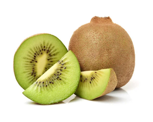 Kiwi fruits sur fond blanc — Photo