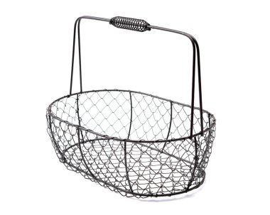 tel sepet beyaz arka plan üzerinde