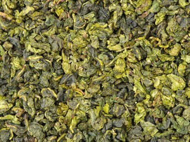 Kuru yeşil oolong çay yaprakları 