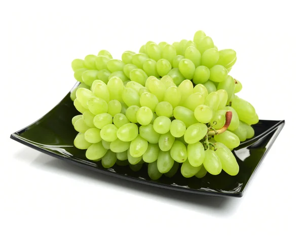 Grønne druer på hvid baggrund - Stock-foto