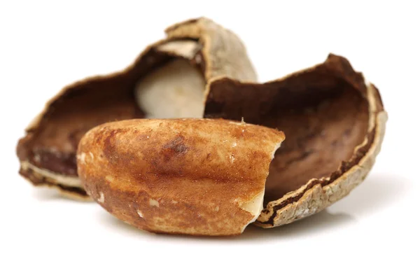 Brazil nuts on white background — Stock Photo, Image