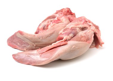 raw pork tongue isolated on  clipart