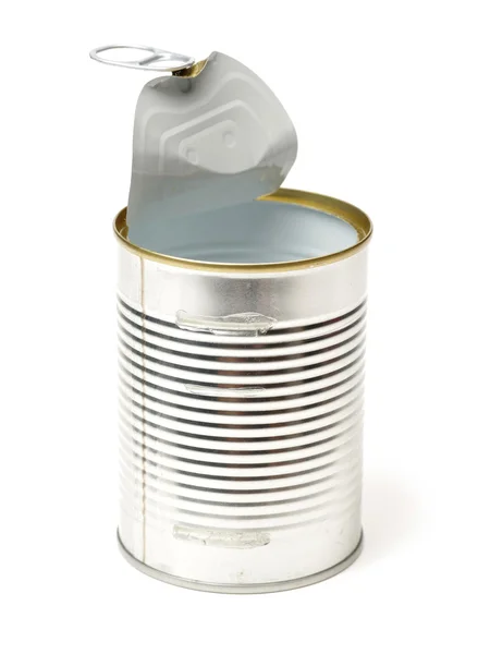 白い背景の上の空き缶 — ストック写真