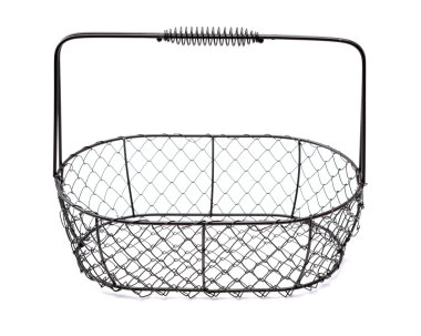 tel sepet beyaz arka plan üzerinde