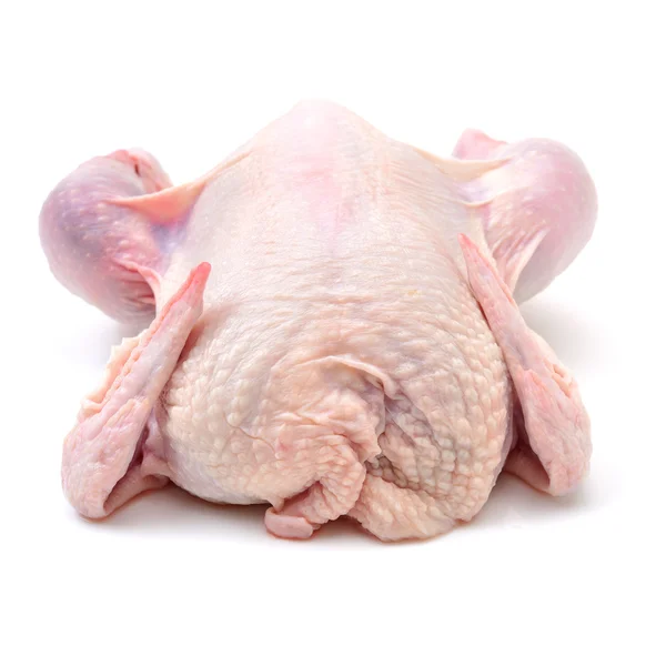 Raw hen on a white — Stock Photo, Image