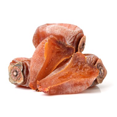 beyaz zemin üzerine kurutulmuş hurma