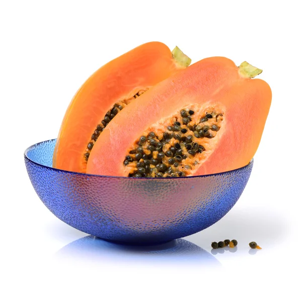Papaya fruta aislada en un — Foto de Stock
