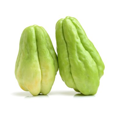 Chayote beyaz zemin üzerine