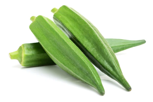 Dos Okra aislados en blanco — Foto de Stock