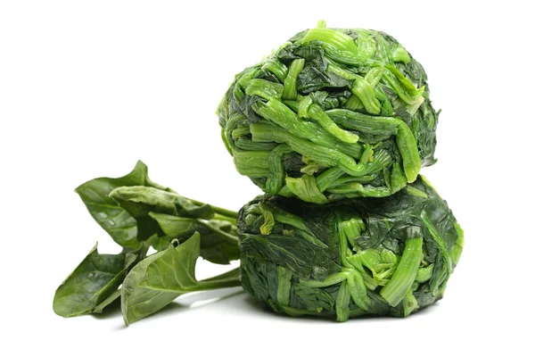 Fresh and frozen spinach — Stock Photo, Image