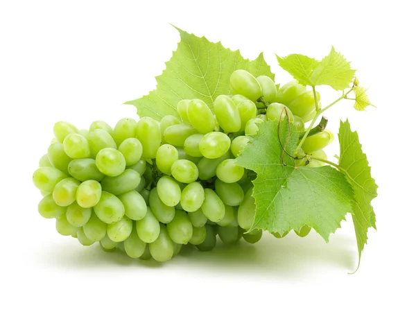 Green grapes isolated on the — Stock Photo, Image