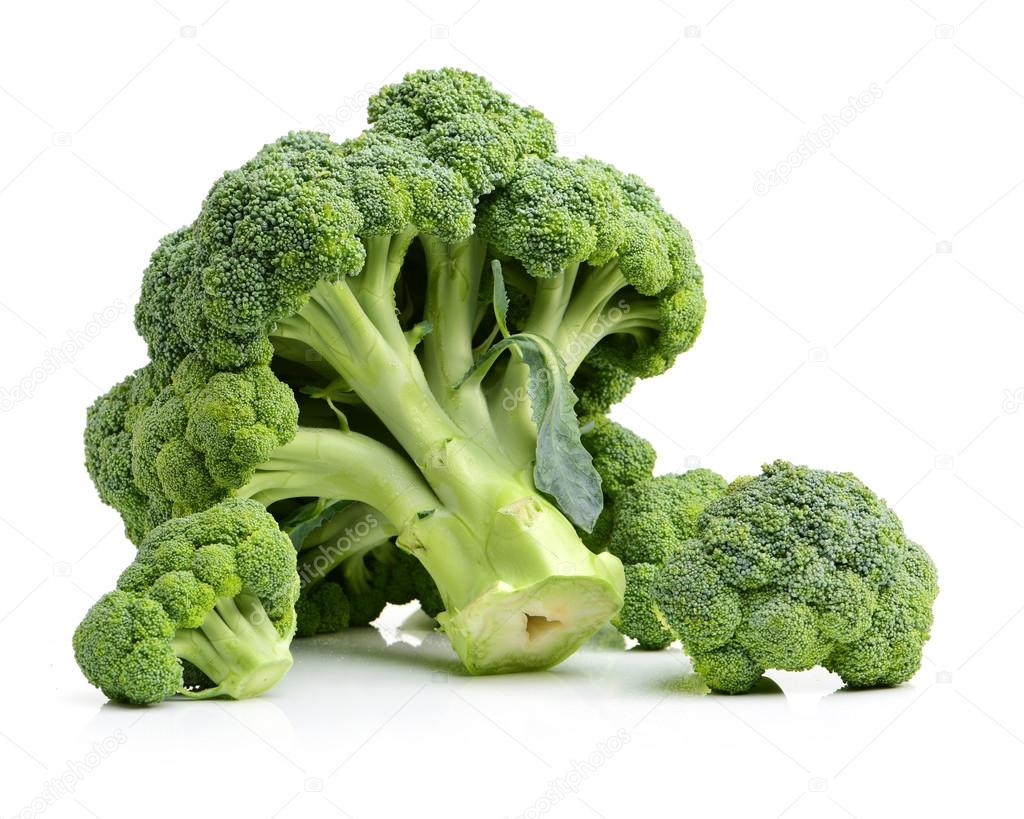 Broccoli on white background