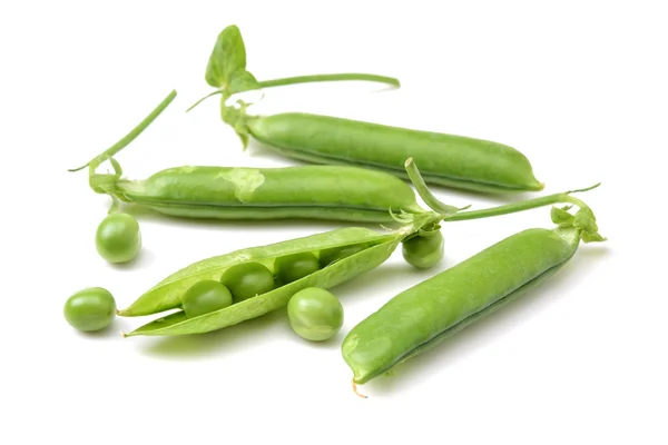 Fresh peas isolated on white — Stock Photo, Image