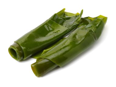 Üzerinde izole Laminaria (Kelp) yosun 