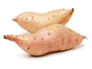 tatlı patates beyaz üzerine izole 