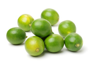 Limes beyaz zemin üzerine