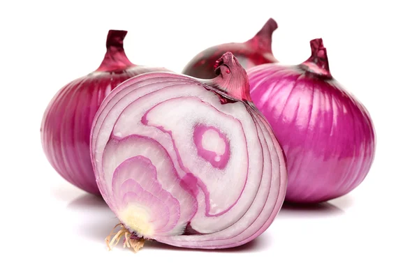 Red onion isolated on white — Stock Photo, Image