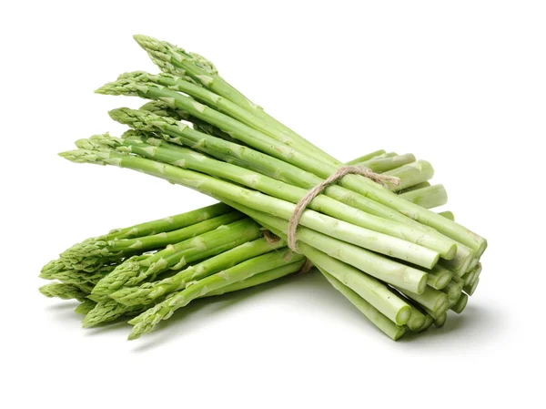 Fresh green asparagus on white — Stock Photo, Image