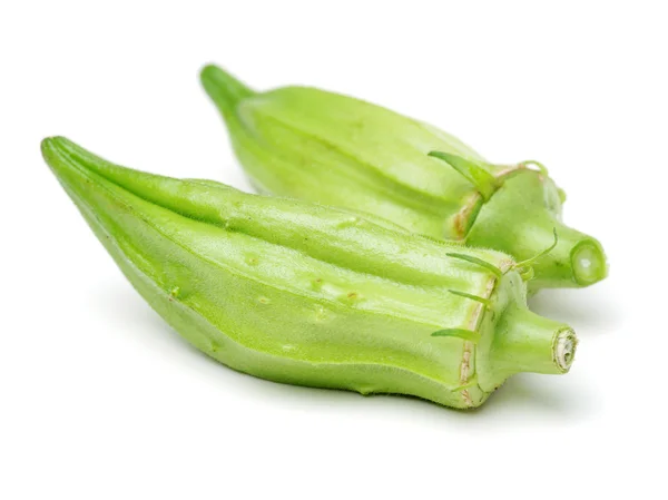 Fresh young okra isolated on — Stock Photo, Image