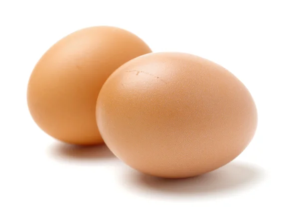 Eggs on white background — Stock Photo, Image