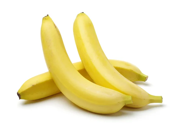 Mazzo di banane isolate su — Foto Stock