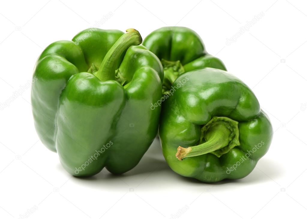 green bell pepper on a 