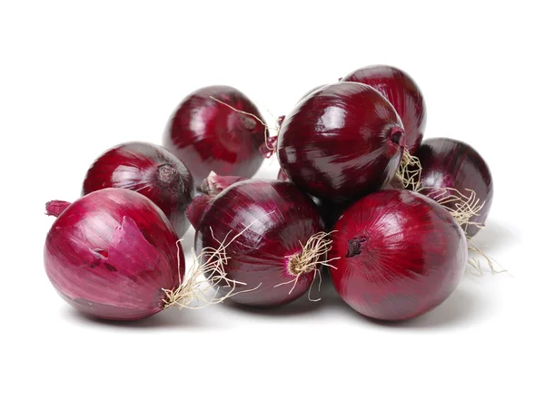 Cebolla roja sobre fondo blanco — Foto de Stock