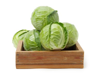 Beyaz üzerinde yeşil lahana 