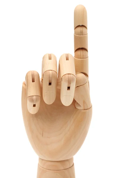 Artificial Wooden hand — Stock Photo, Image