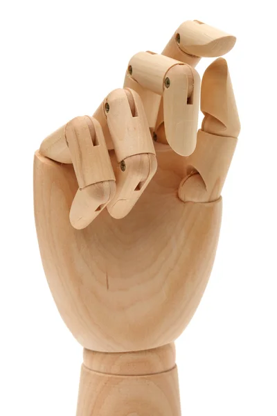 Umělé dřevěnou ruku — Stock fotografie
