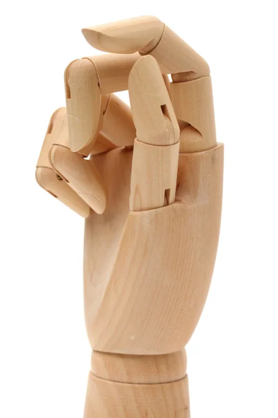 Artificial Wooden hand — Stock Photo, Image