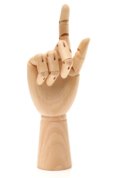 Artificial Wooden hand — Stock Photo, Image