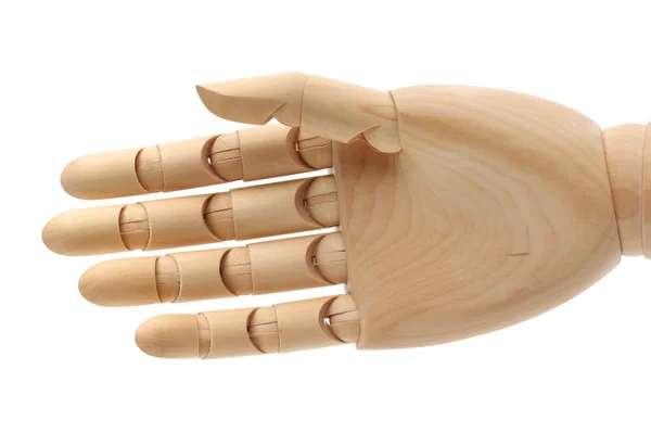 Mão de madeira artificial — Fotografia de Stock