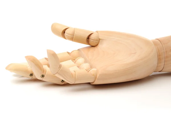 Artificial Wooden hand — Stock Photo, Image