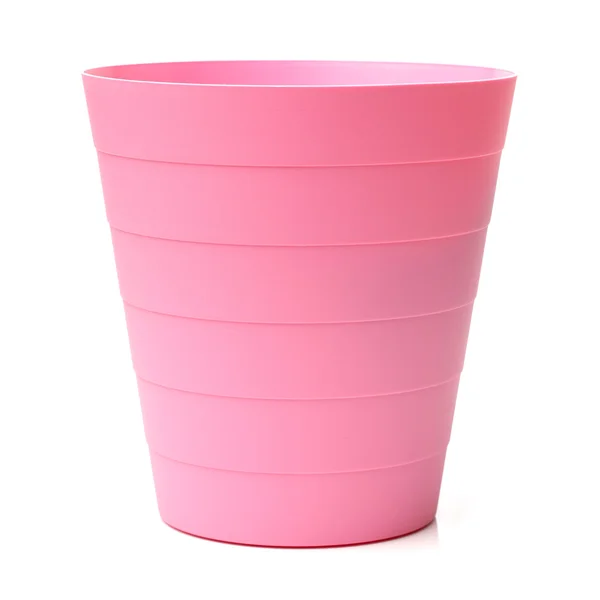 Pattumiera plastica rosa — Foto Stock