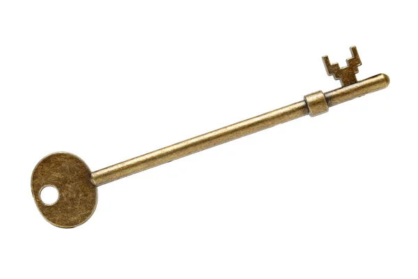 Old brass key — Stock Photo, Image