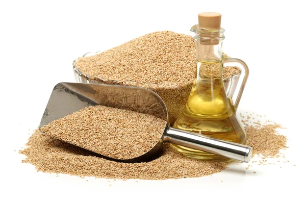 Sesame and oil — Stock Photo, Image