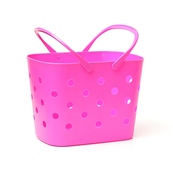 Fabric in plastic basket — Stock Photo, Image