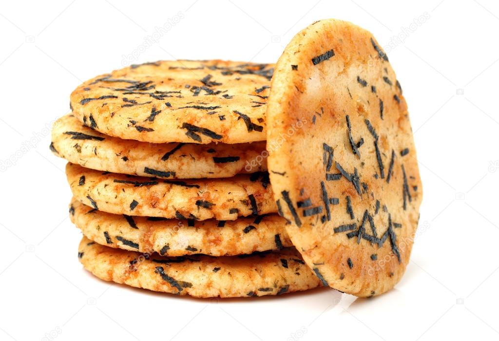 Japanese rice biscuits — Stock Photo © jianghongyan 52415519